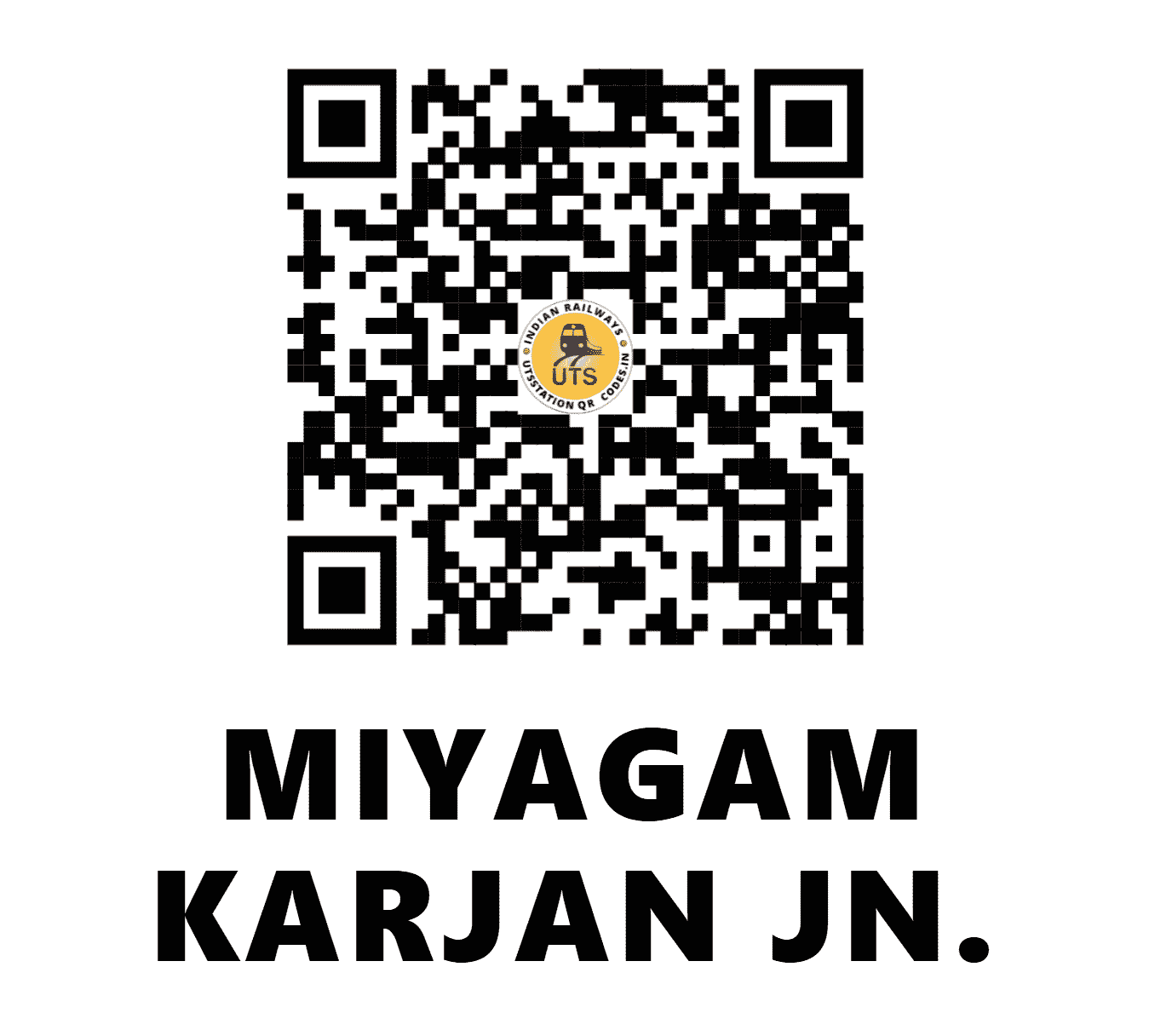 UTS QR Code for MIYAGAM KARJAN JN. - MYG - WR (GUJARAT)