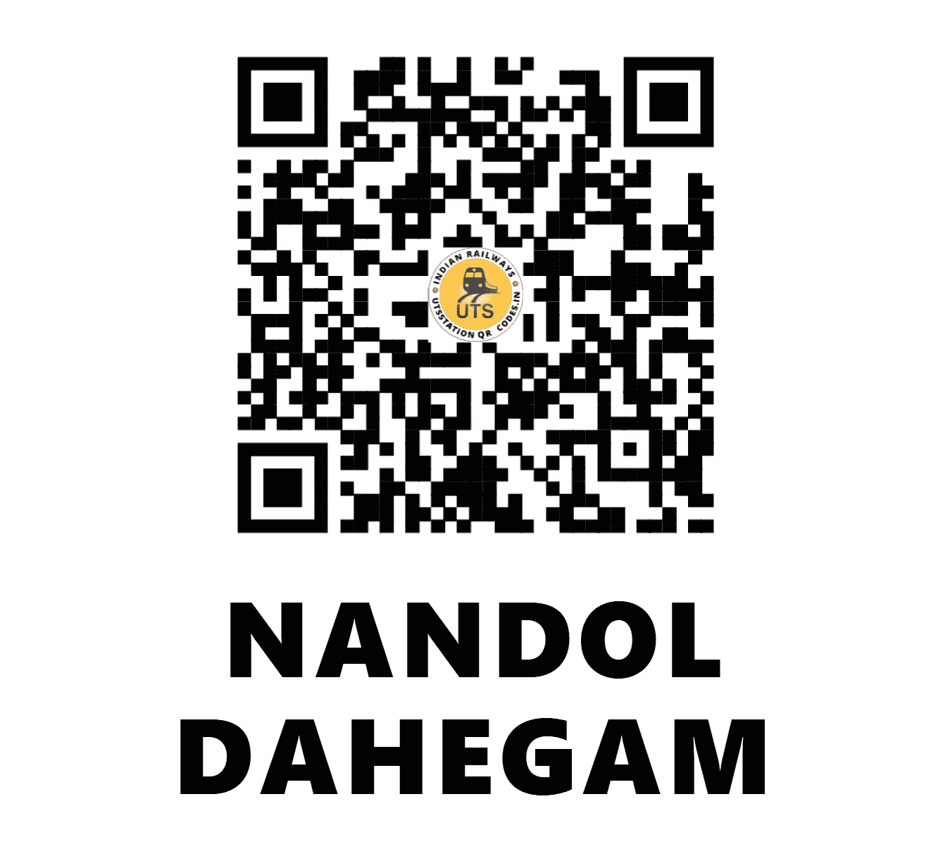 UTS QR Code for NANDOL DAHEGAM - NHM - WR (GUJARAT)