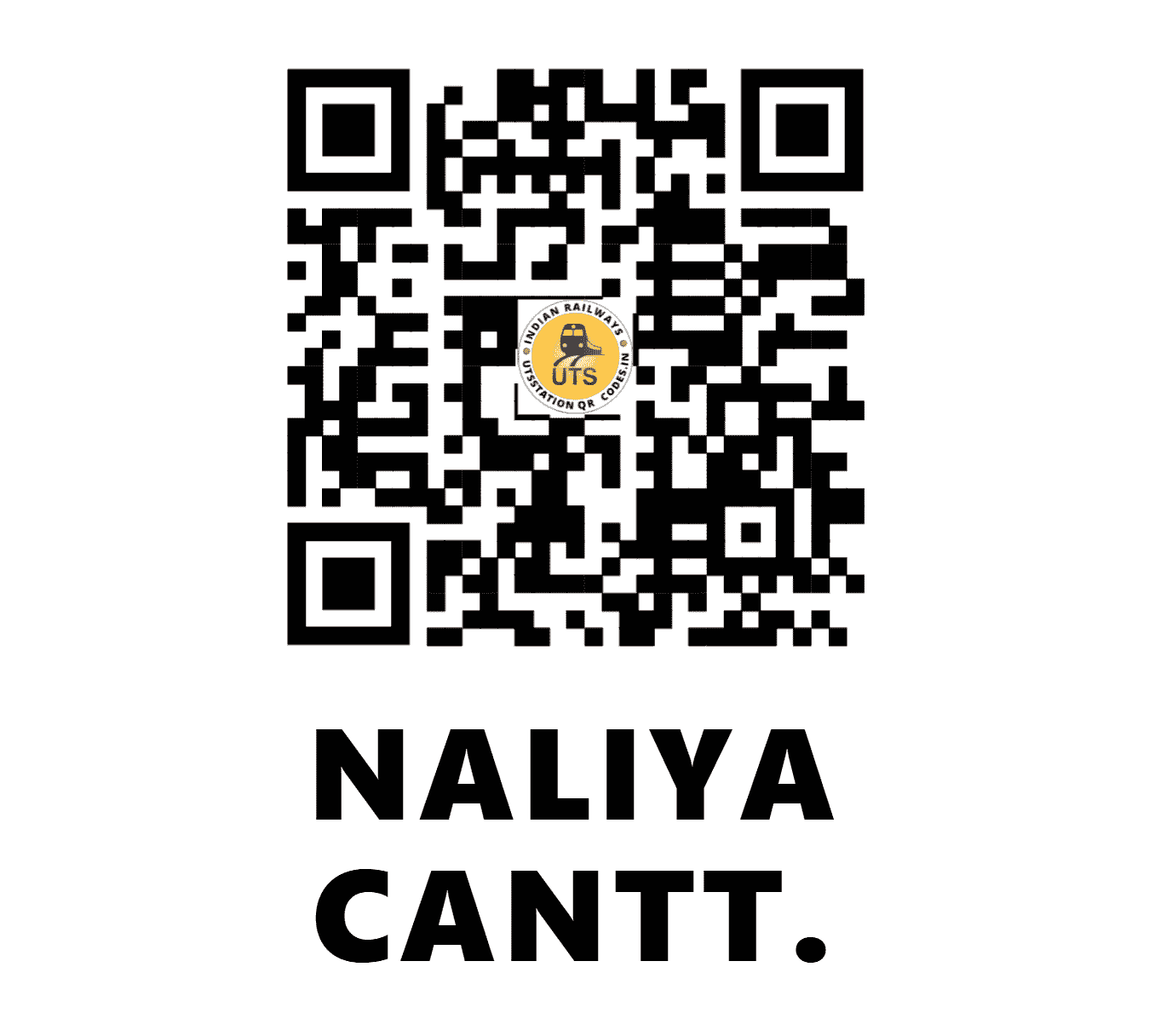 UTS QR Code for NALIYA CANTT. - NLC - WR (GUJARAT)