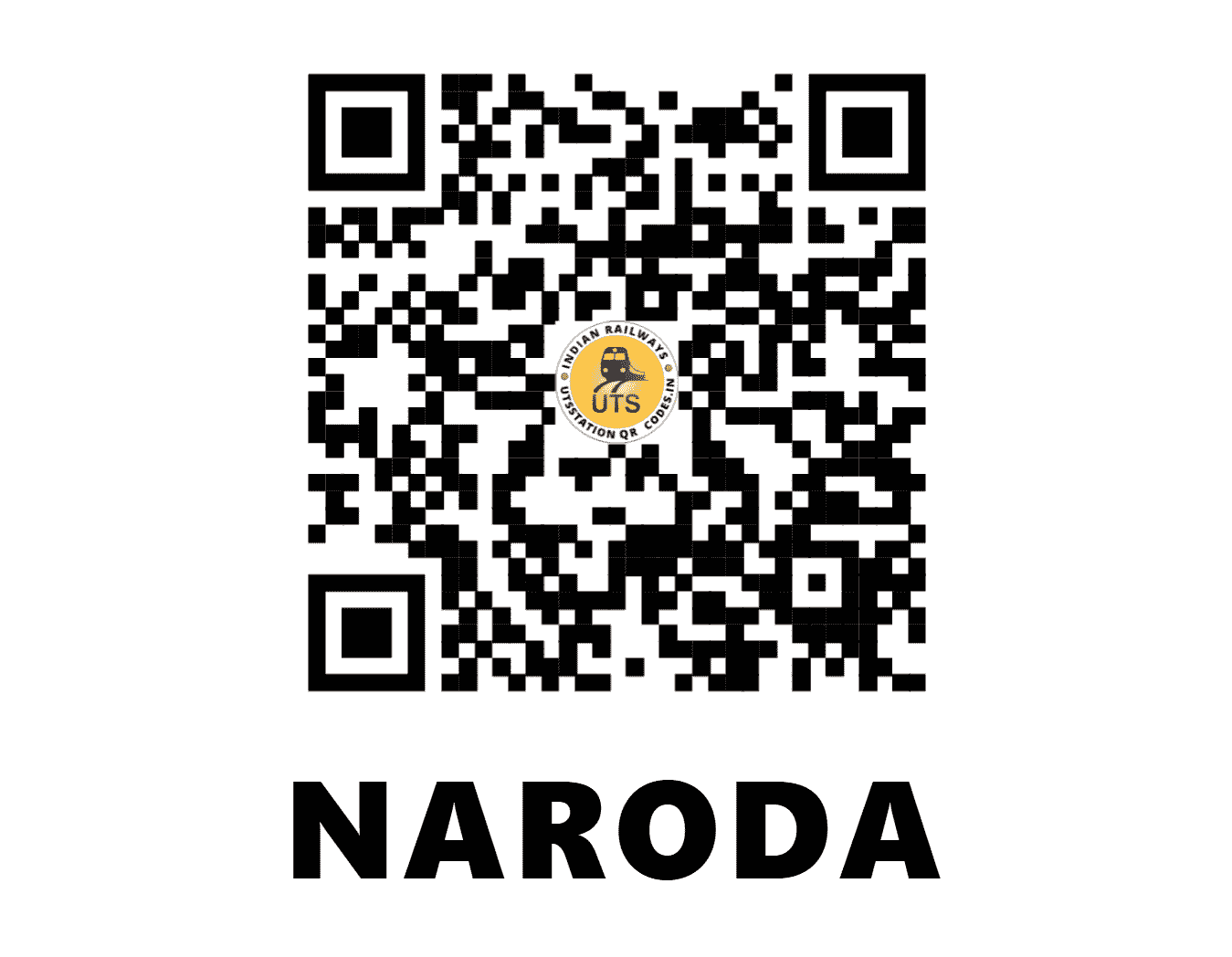 UTS QR Code for NARODA - NRD - WR (GUJARAT)
