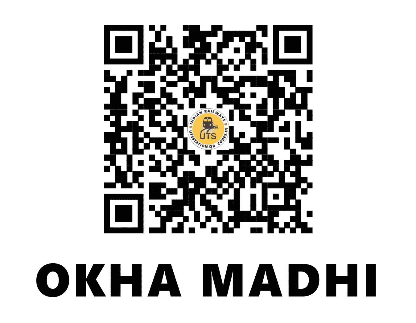 UTS QR Code for OKHA MADHI - OKD - WR (GUJARAT)