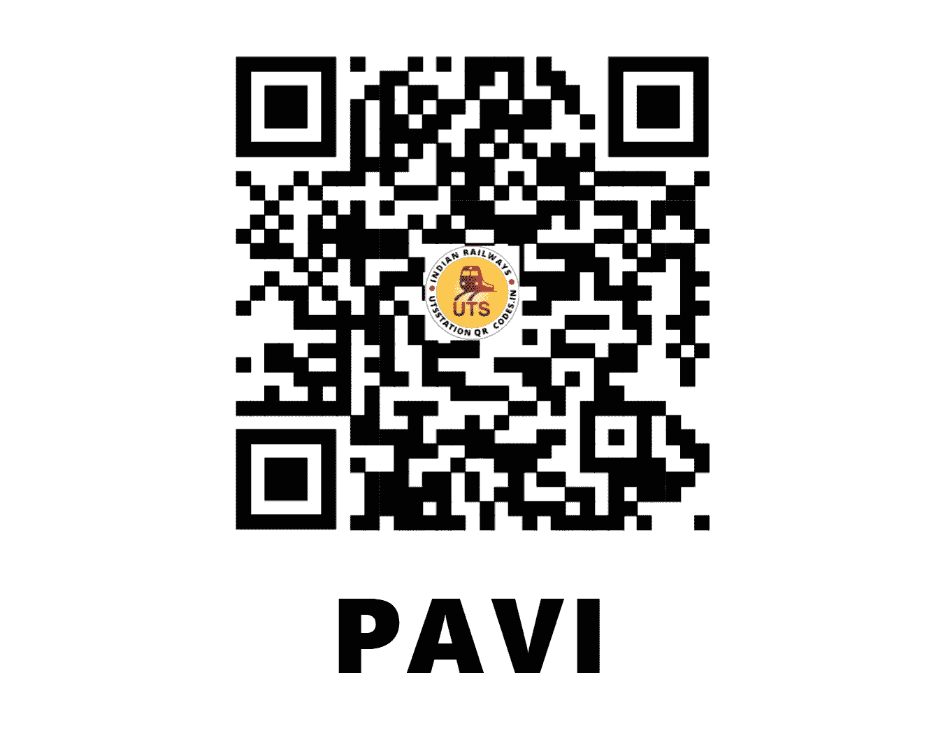 UTS QR Code for PAVI - PAVI - WR (GUJARAT)