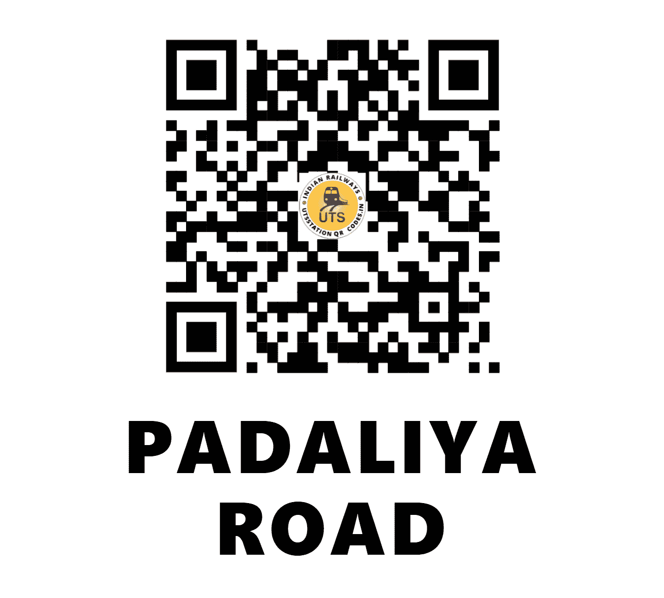 UTS QR Code for PADALIYA ROAD - PLRD - WR (GUJARAT)