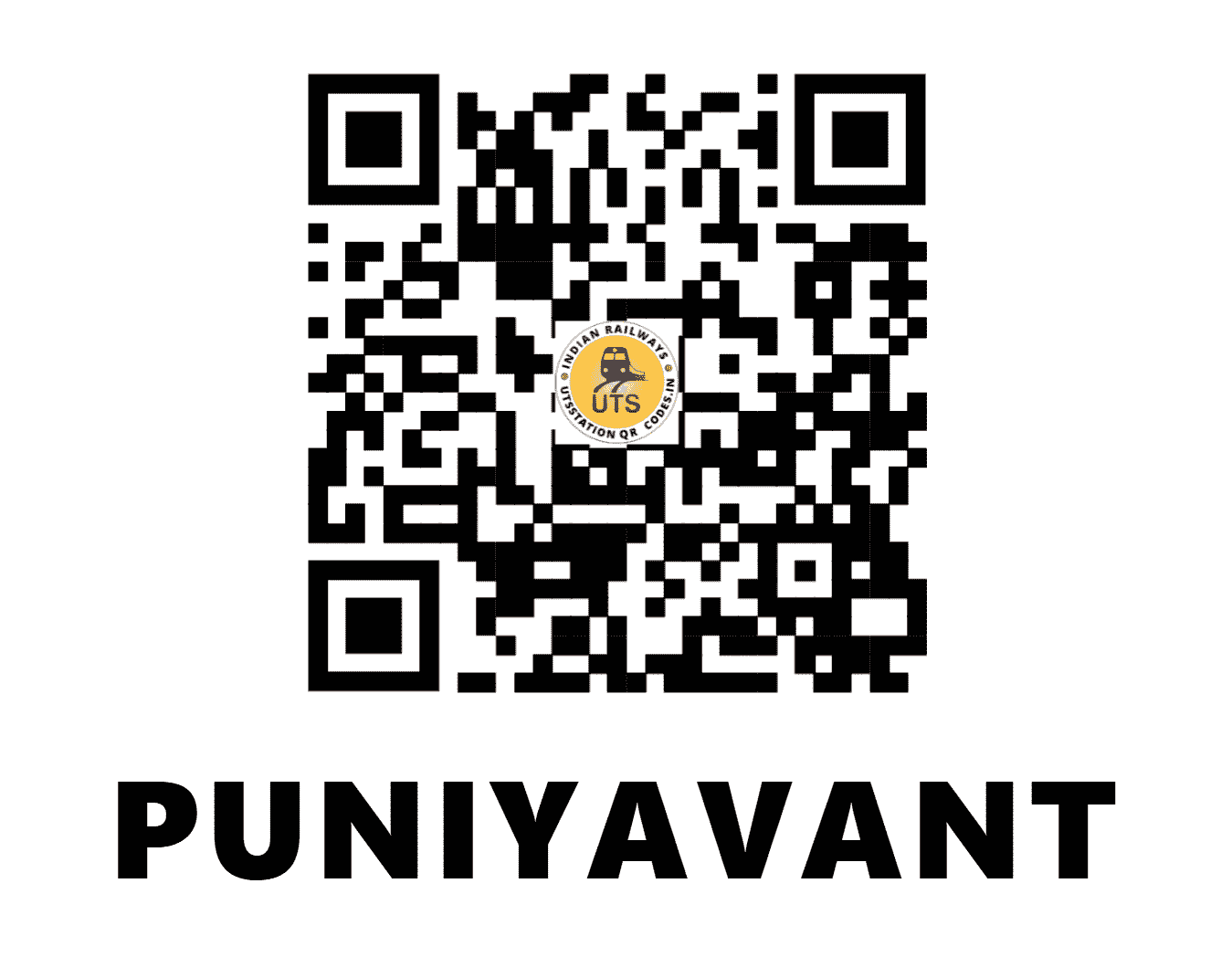UTS QR Code for PUNIYAVANT - PQT - WR (GUJARAT)