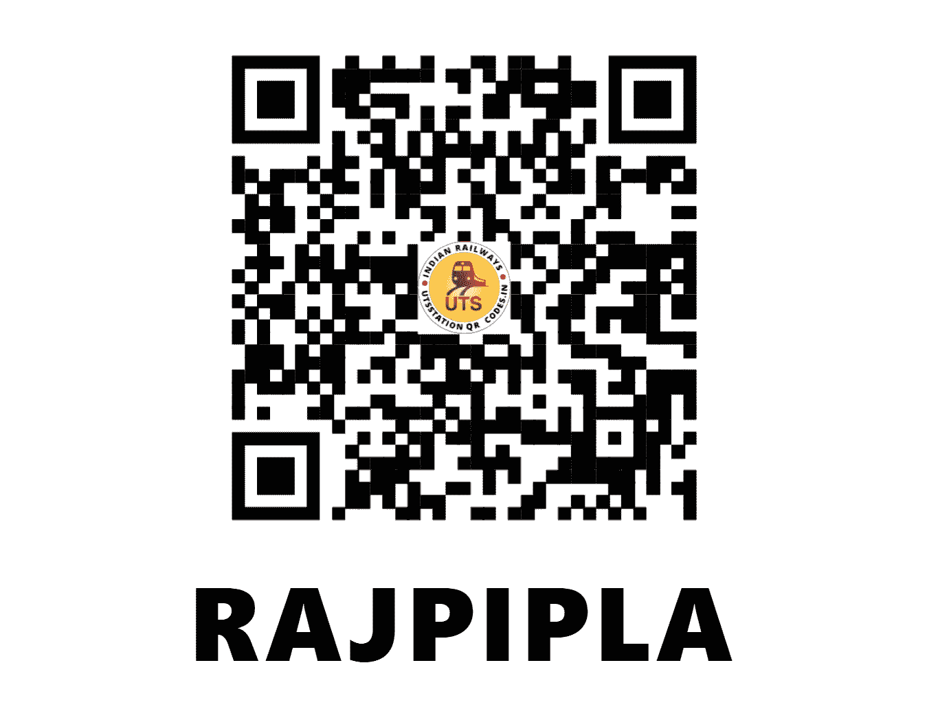 UTS QR Code for RAJPIPLA - RAJ - WR (GUJARAT)