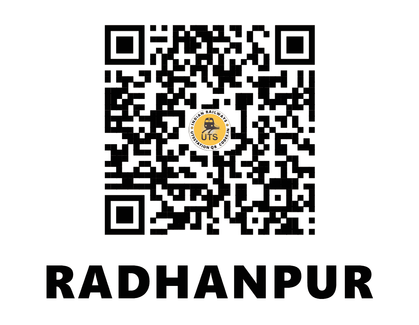 UTS QR Code for RADHANPUR - RDHP - WR (GUJARAT)