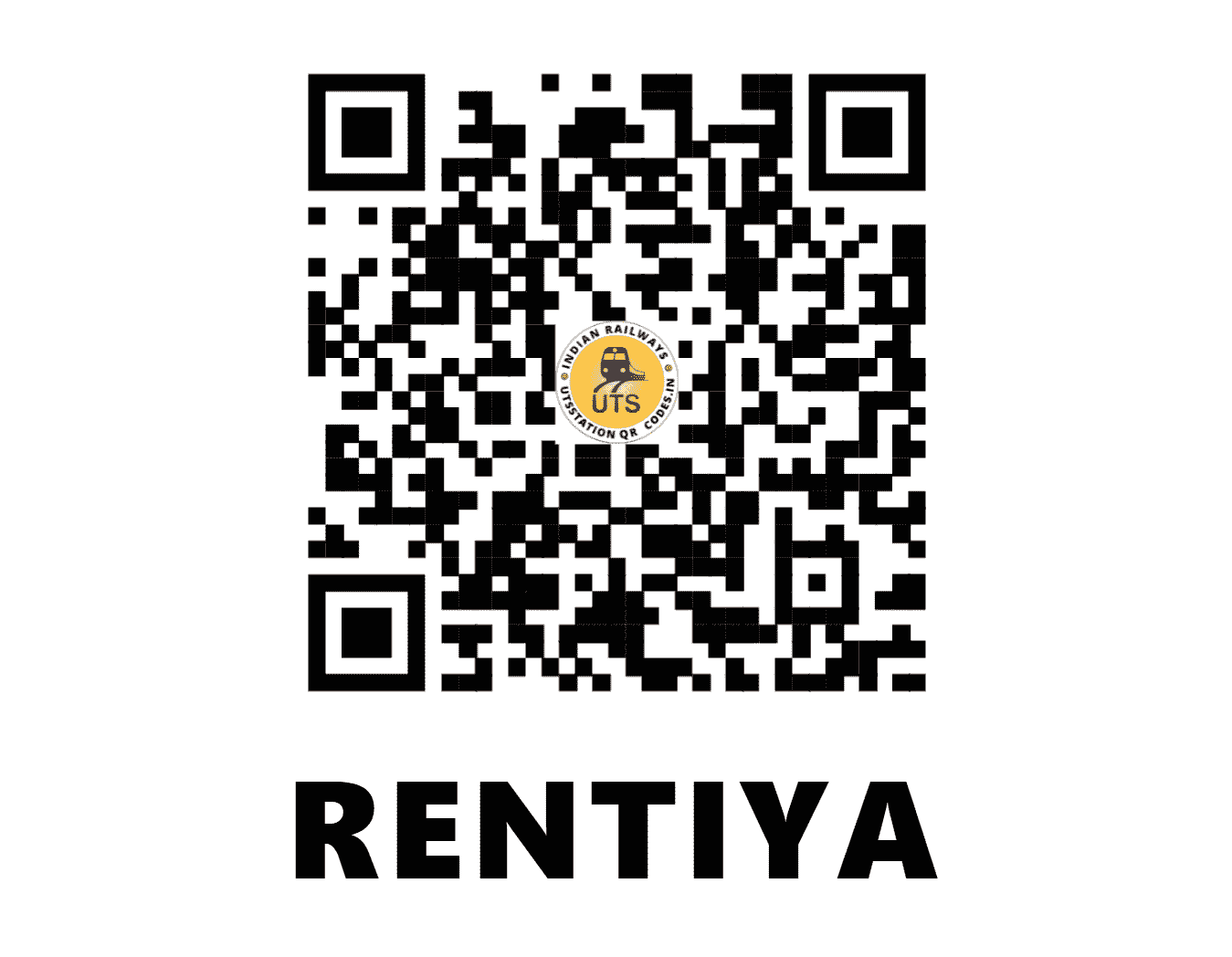 UTS QR Code for RENTIYA - RET - WR (GUJARAT)