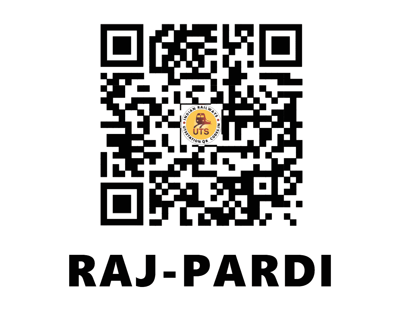 UTS QR Code for RAJ-PARDI - RJD - WR (GUJARAT)