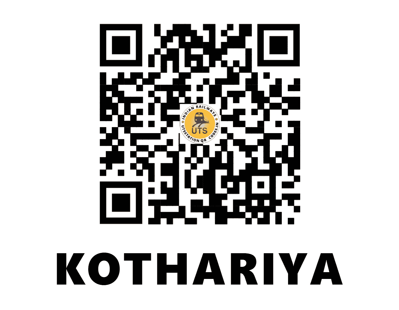 UTS QR Code for KOTHARIYA - RKY - WR (GUJARAT)