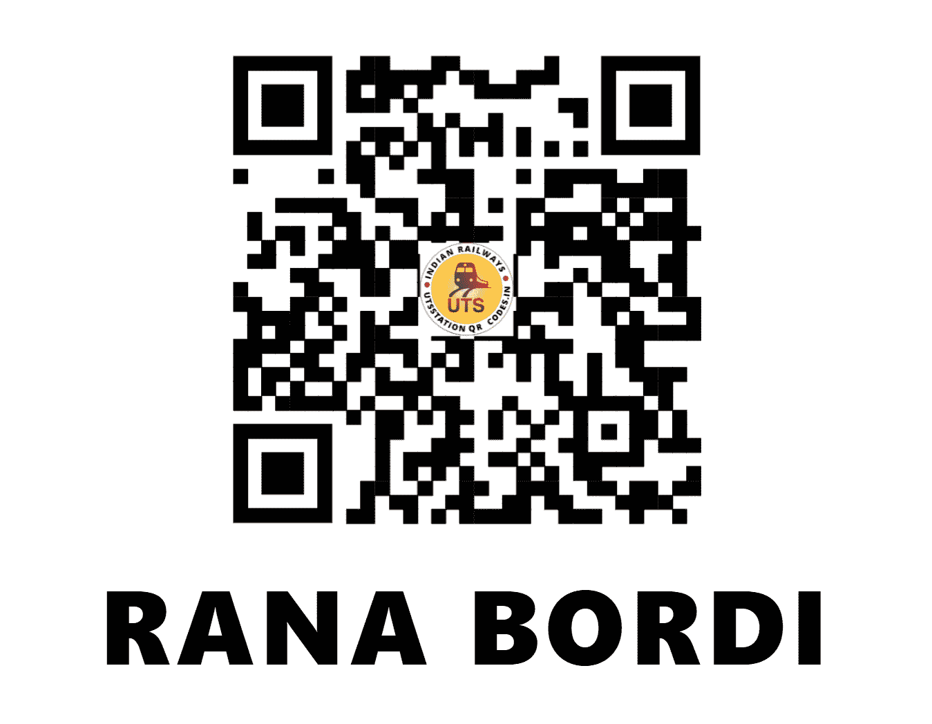 UTS QR Code for RANA BORDI - RNBD - WR (GUJARAT)