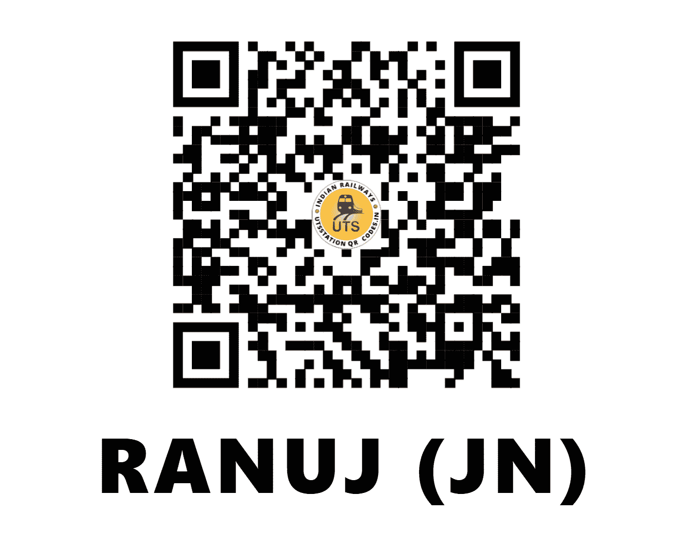 UTS QR Code for RANUJ (JN) - RUJ - WR (GUJARAT)