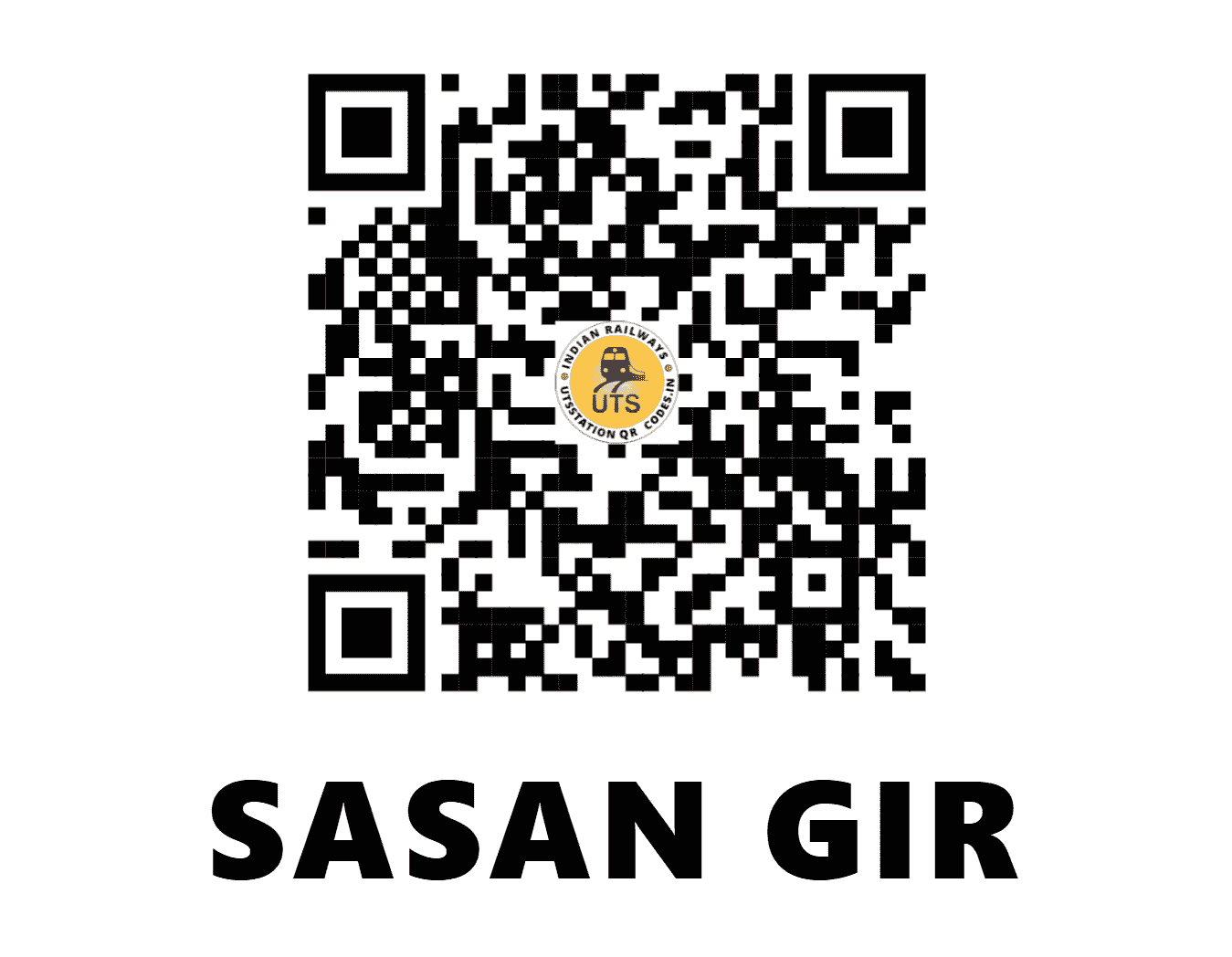 UTS QR Code for SASAN GIR - SASG - WR (GUJARAT)