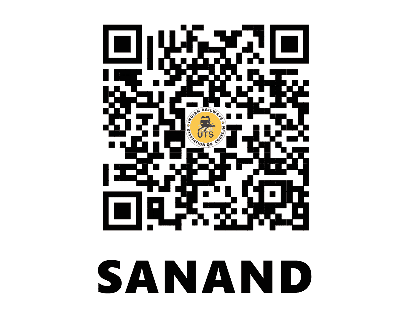 UTS QR Code for SANAND - SAU - WR (GUJARAT)