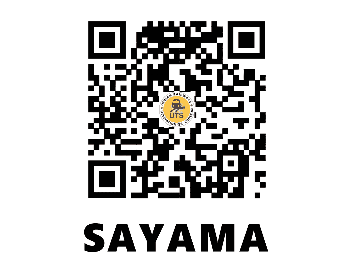 UTS QR Code for SAYAMA - SAY - WR (GUJARAT)