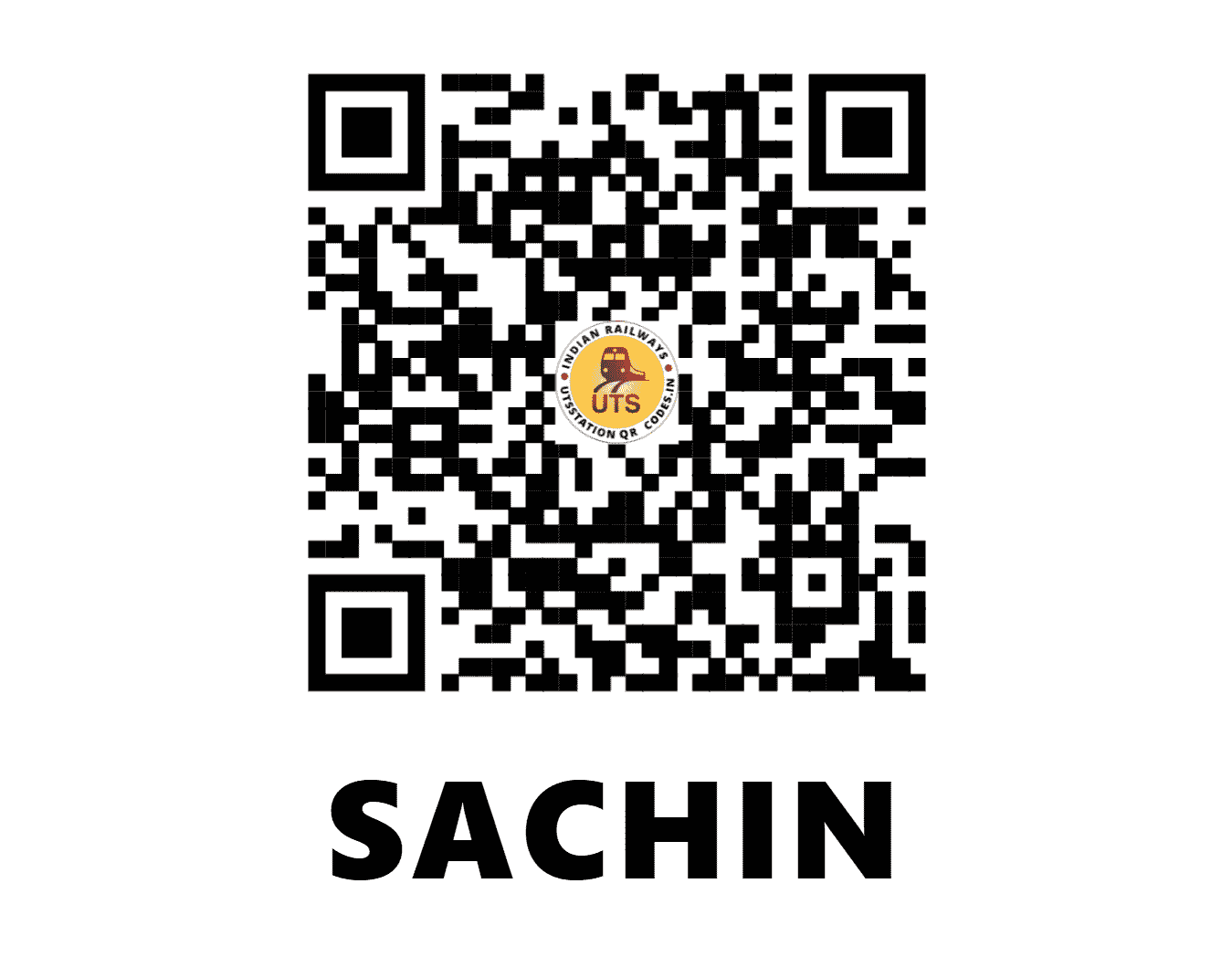 UTS QR Code for SACHIN - SCH - WR (GUJARAT)