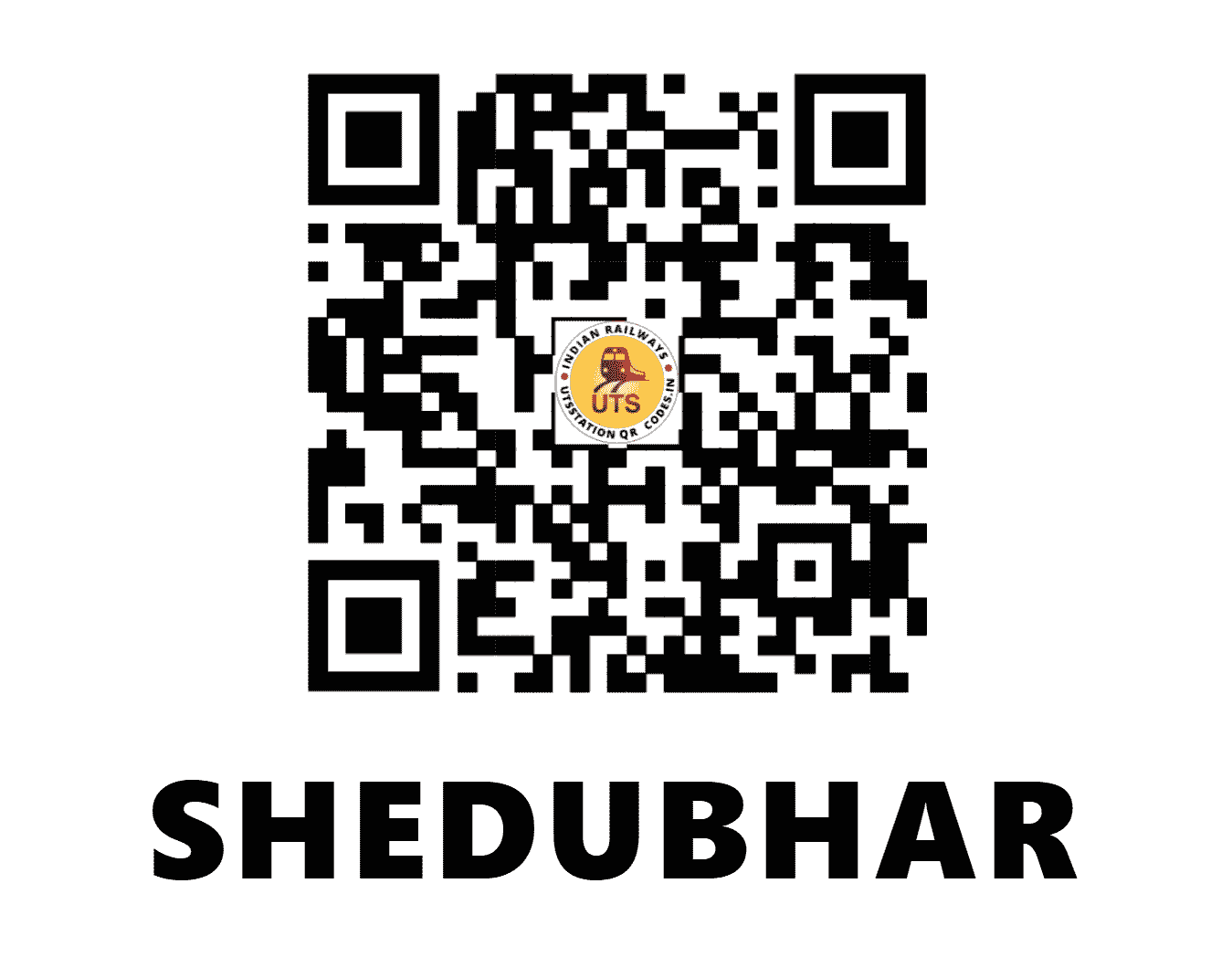 UTS QR Code for SHEDUBHAR - SDBR - WR (GUJARAT)