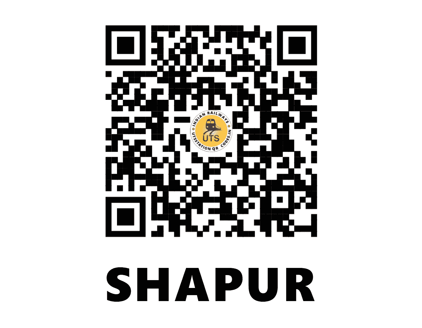 UTS QR Code for SHAPUR - SHH - WR (GUJARAT)