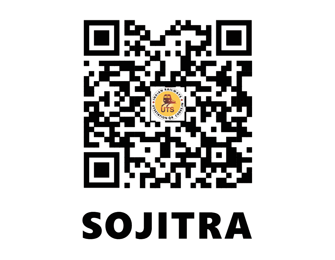 UTS QR Code for SOJITRA - SJTR - WR (GUJARAT)