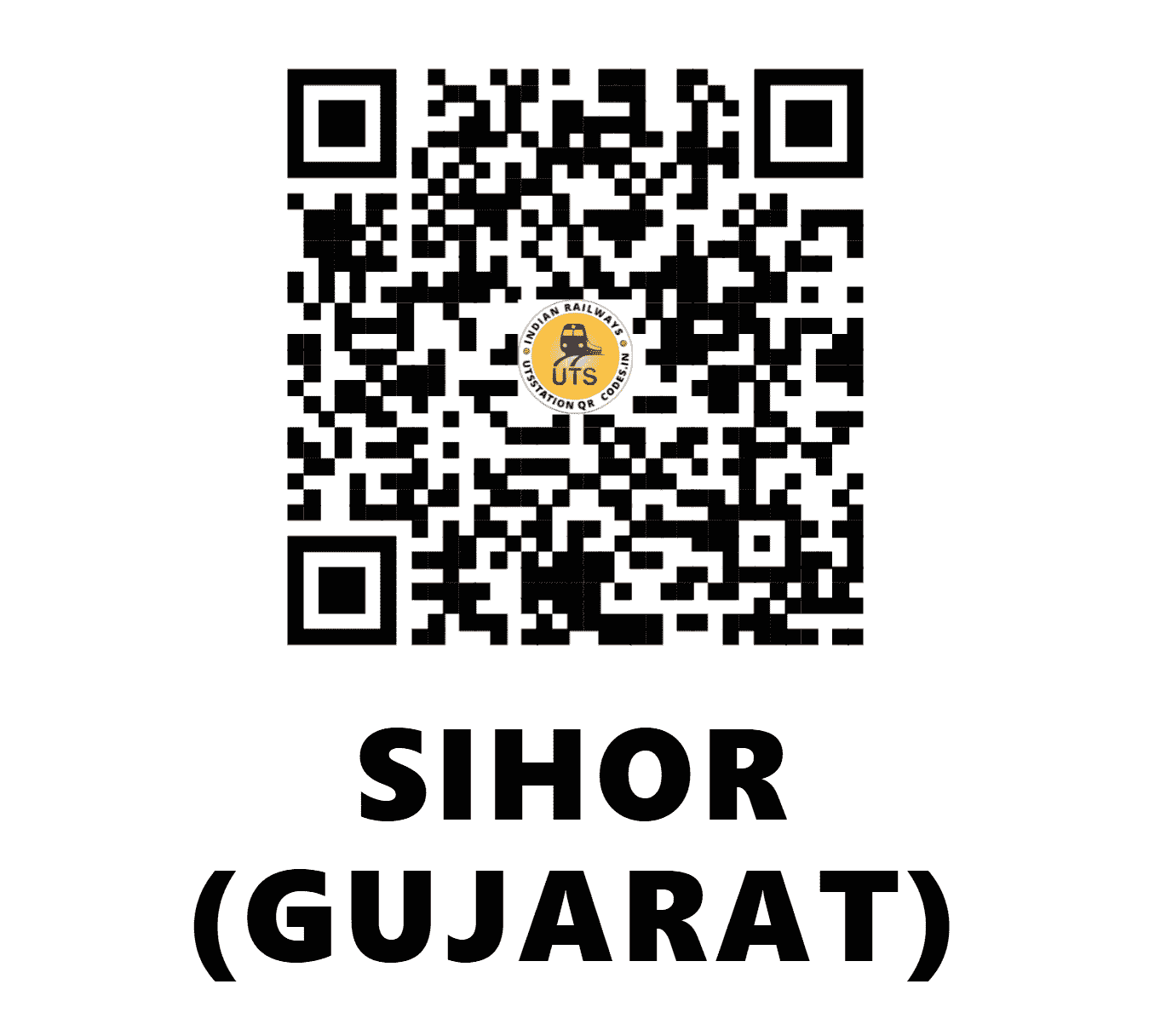 UTS QR Code for SIHOR (GUJARAT) - SOJN - WR (GUJARAT)