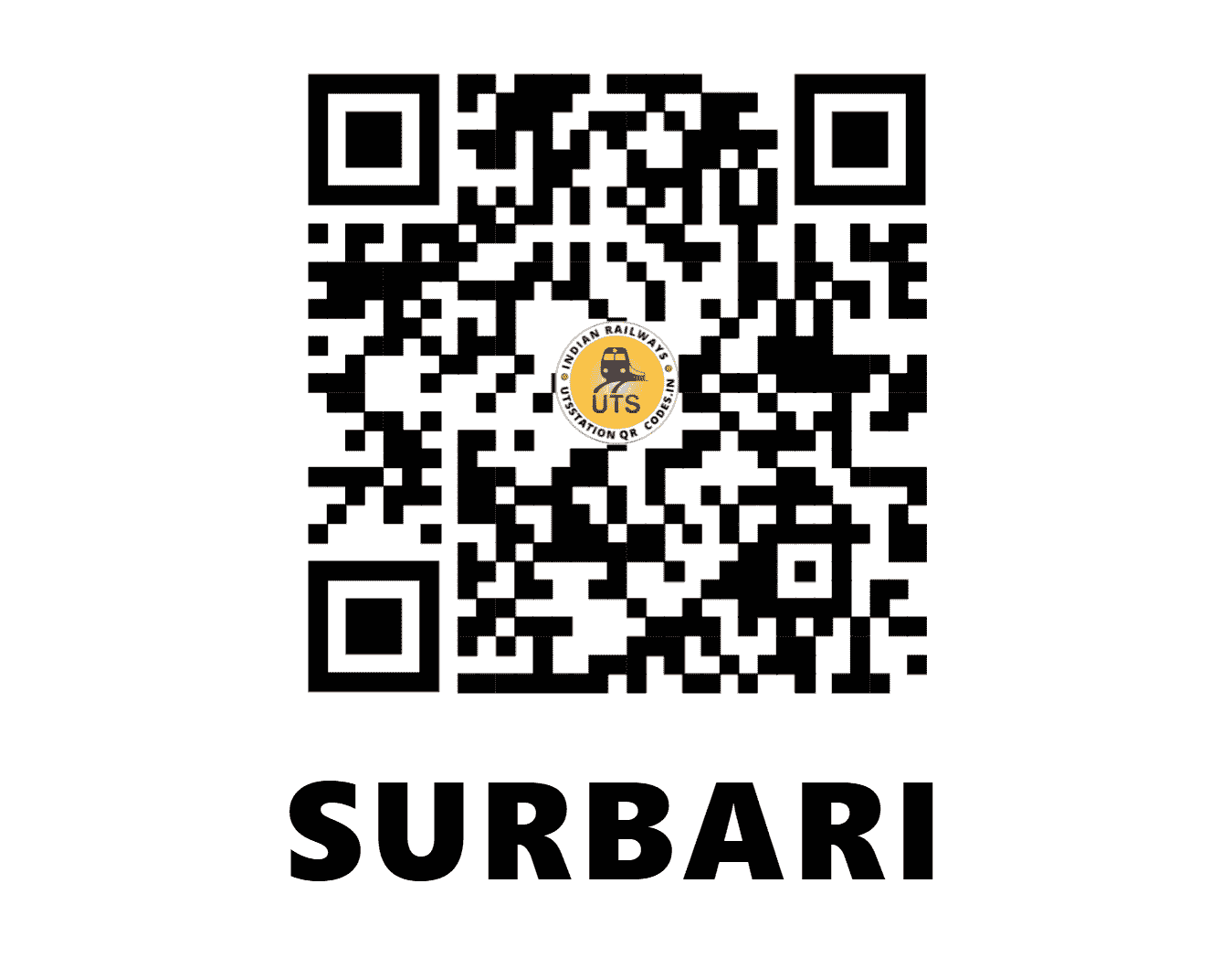 UTS QR Code for SURBARI - SRBR - WR (GUJARAT)