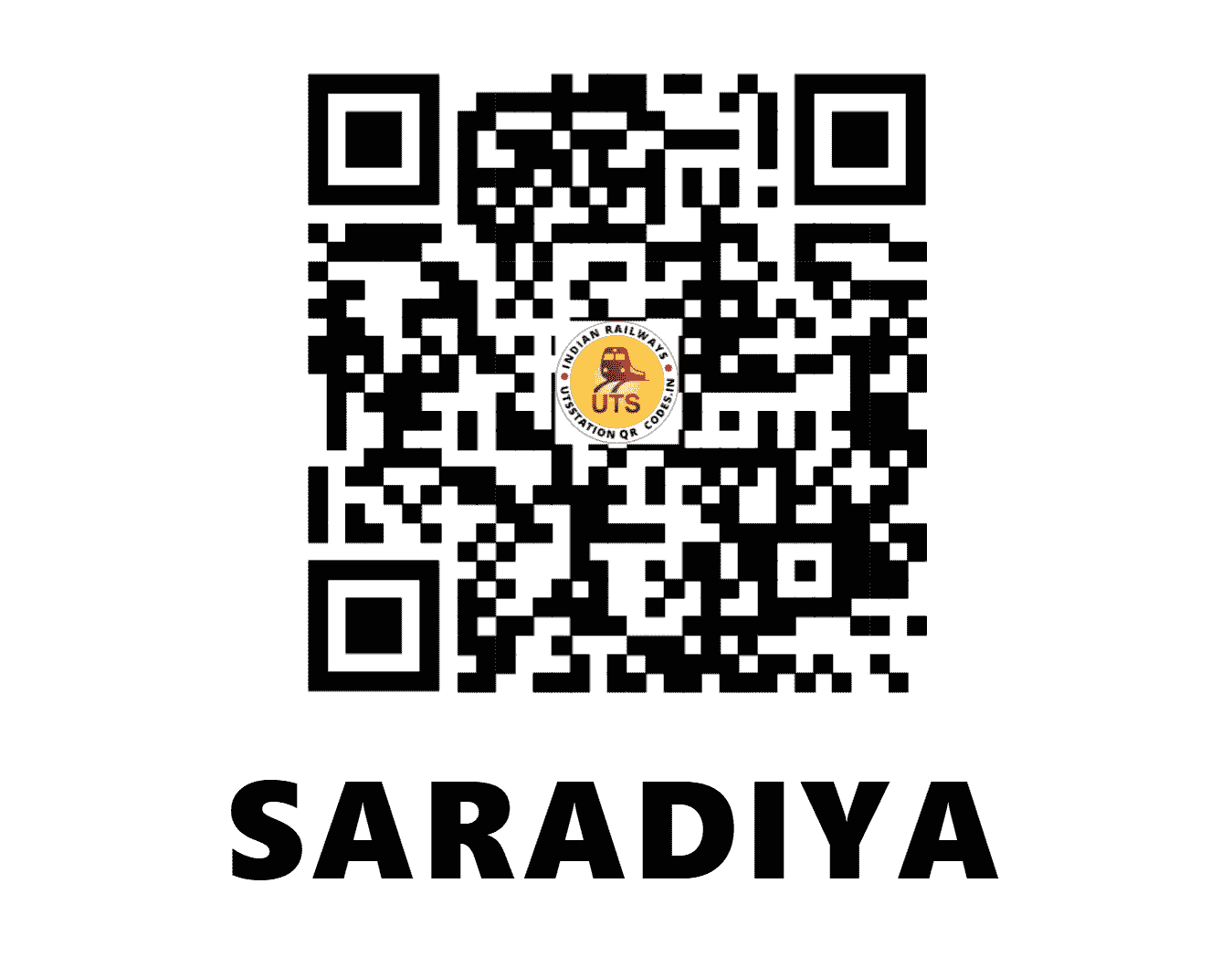 UTS QR Code for SARADIYA - SRDA - WR (GUJARAT)