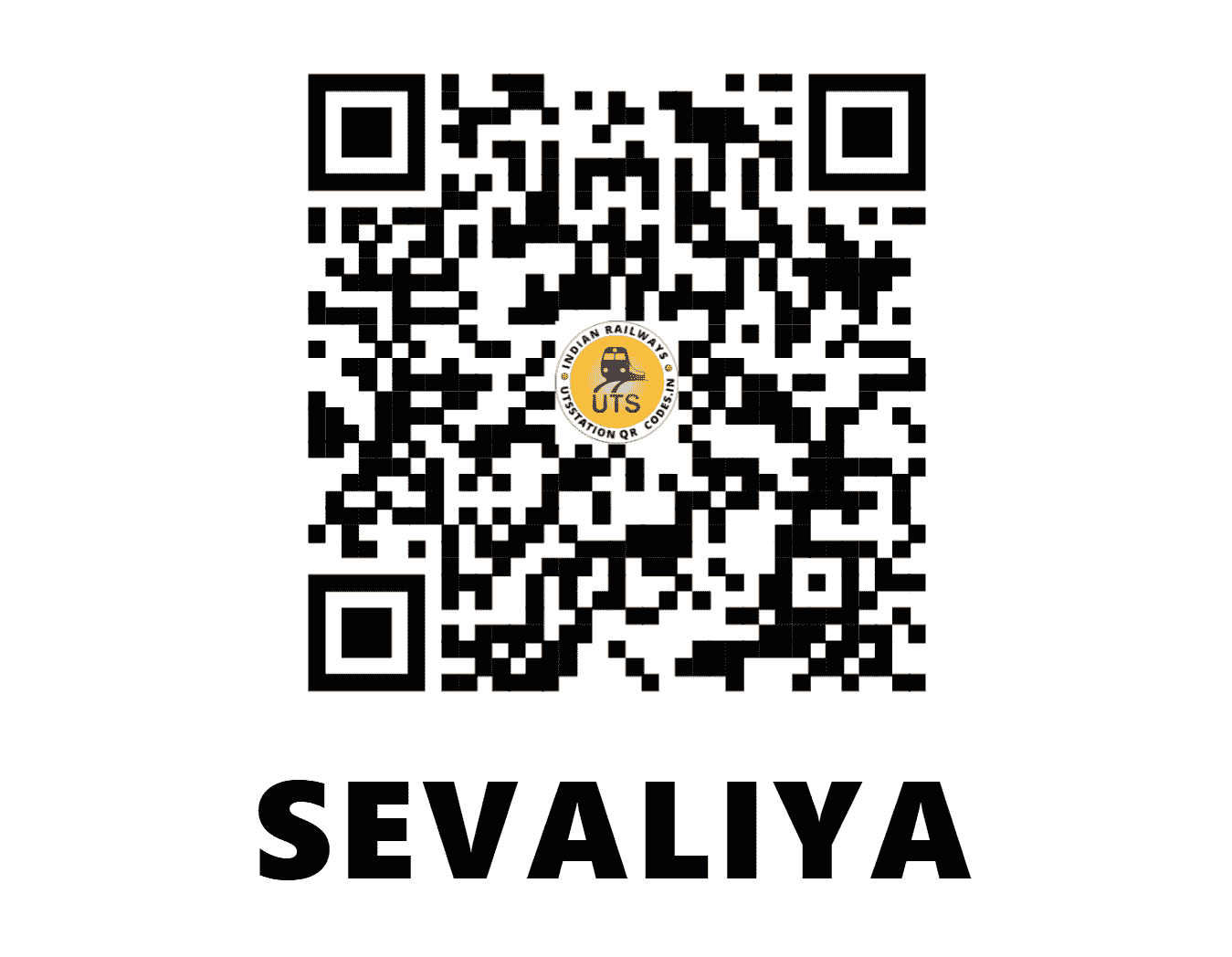 UTS QR Code for SEVALIYA - SVL - WR (GUJARAT)