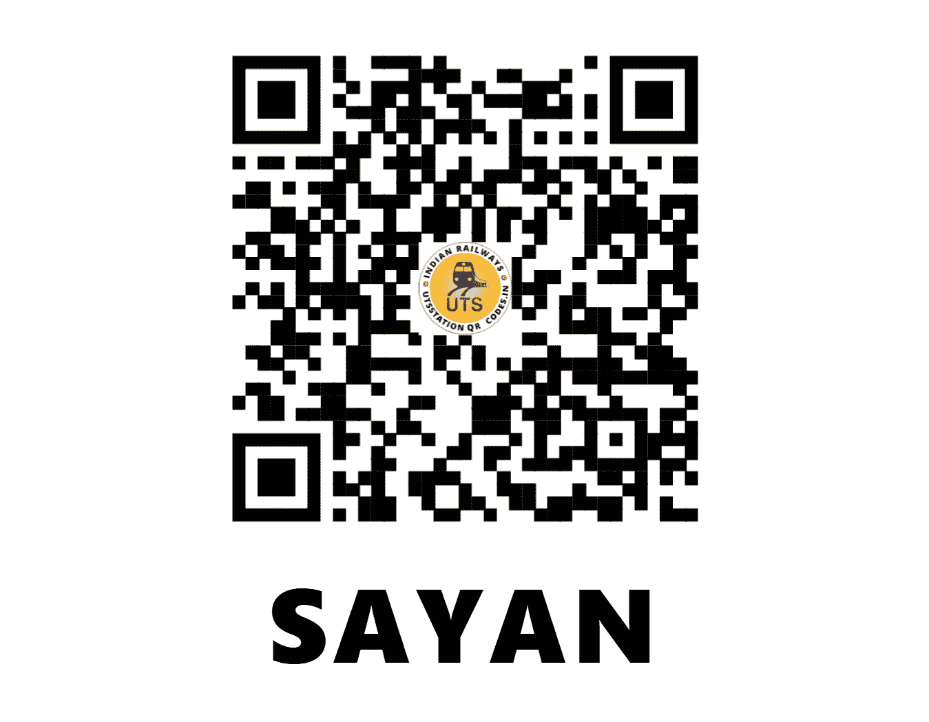 UTS QR Code for SAYAN - SYN - WR (GUJARAT)
