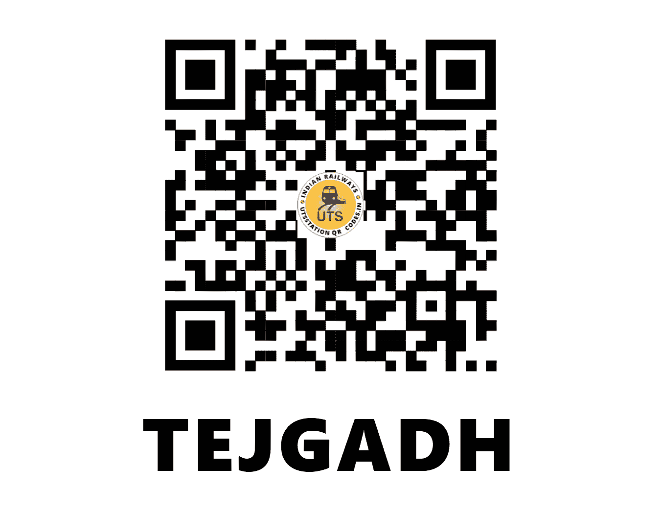 UTS QR Code for TEJGADH - TJH - WR (GUJARAT)