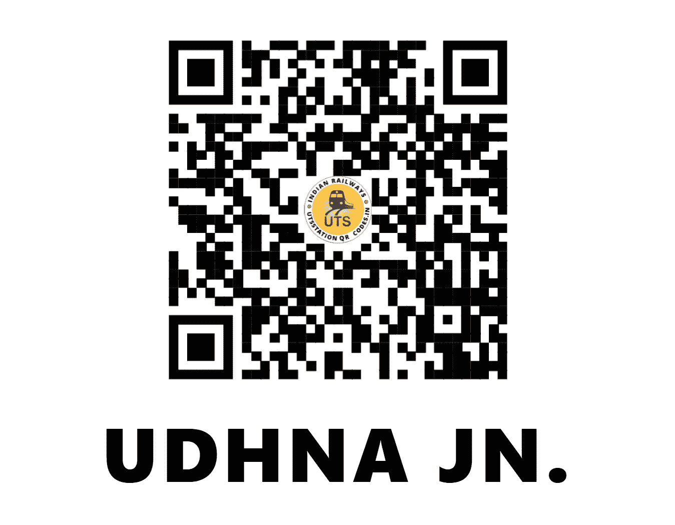 UTS QR Code for UDHNA JN. - UDN - WR (GUJARAT)