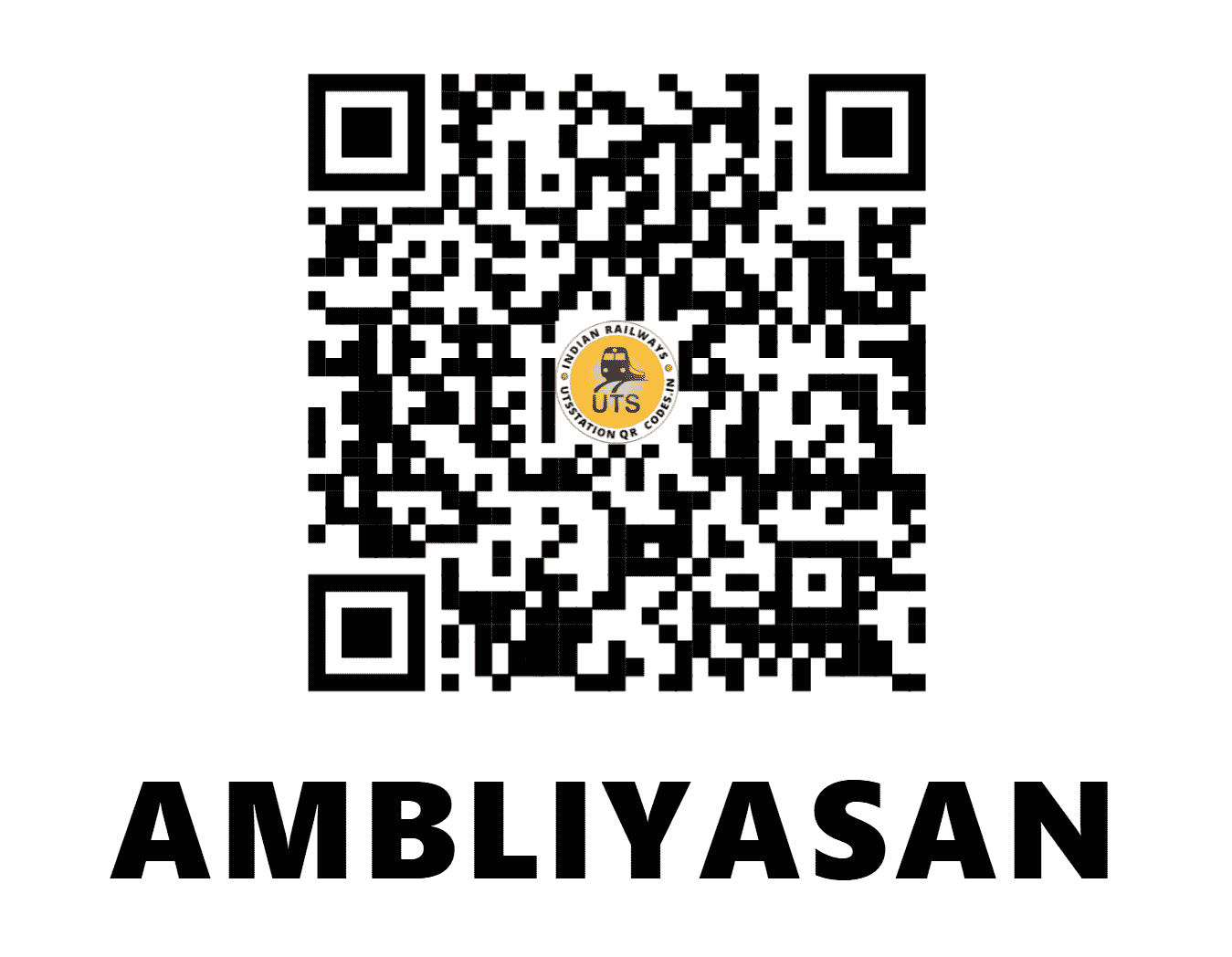 UTS QR Code for AMBLIYASAN - UMN - WR (GUJARAT)