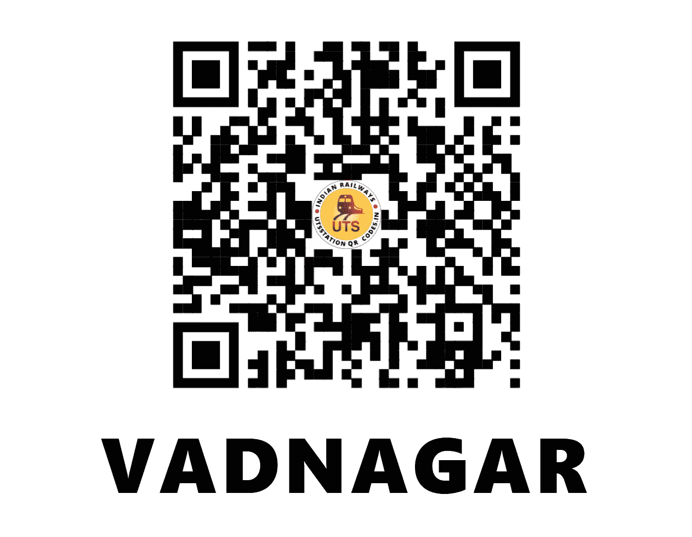 UTS QR Code for VADNAGAR - VDG - WR (GUJARAT)