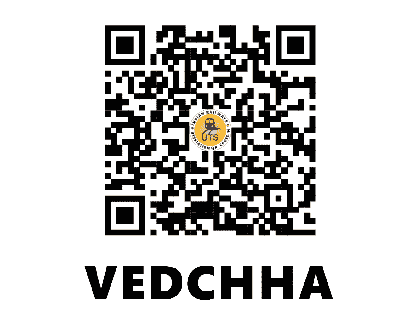 UTS QR Code for VEDCHHA - VDH - WR (GUJARAT)