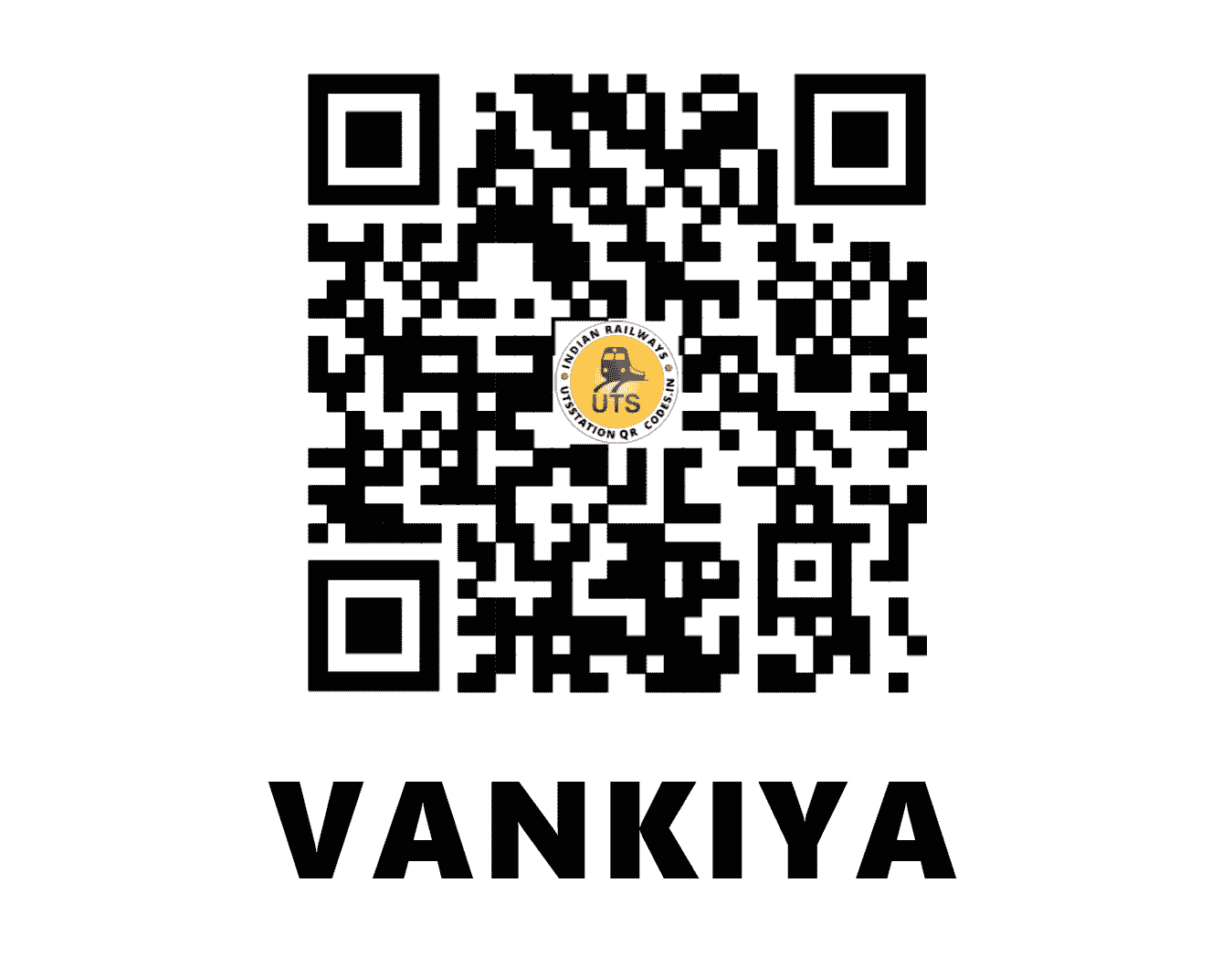 UTS QR Code for VANKIYA - VNKA - WR (GUJARAT)