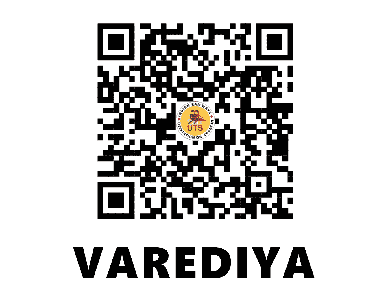 UTS QR Code for VAREDIYA - VRE - WR (GUJARAT)