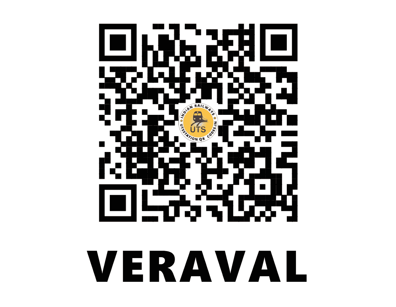 UTS QR Code for VERAVAL - VRL - WR (GUJARAT)