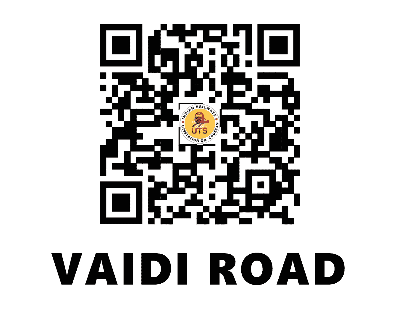 UTS QR Code for VAIDI ROAD - VRO - WR (GUJARAT)
