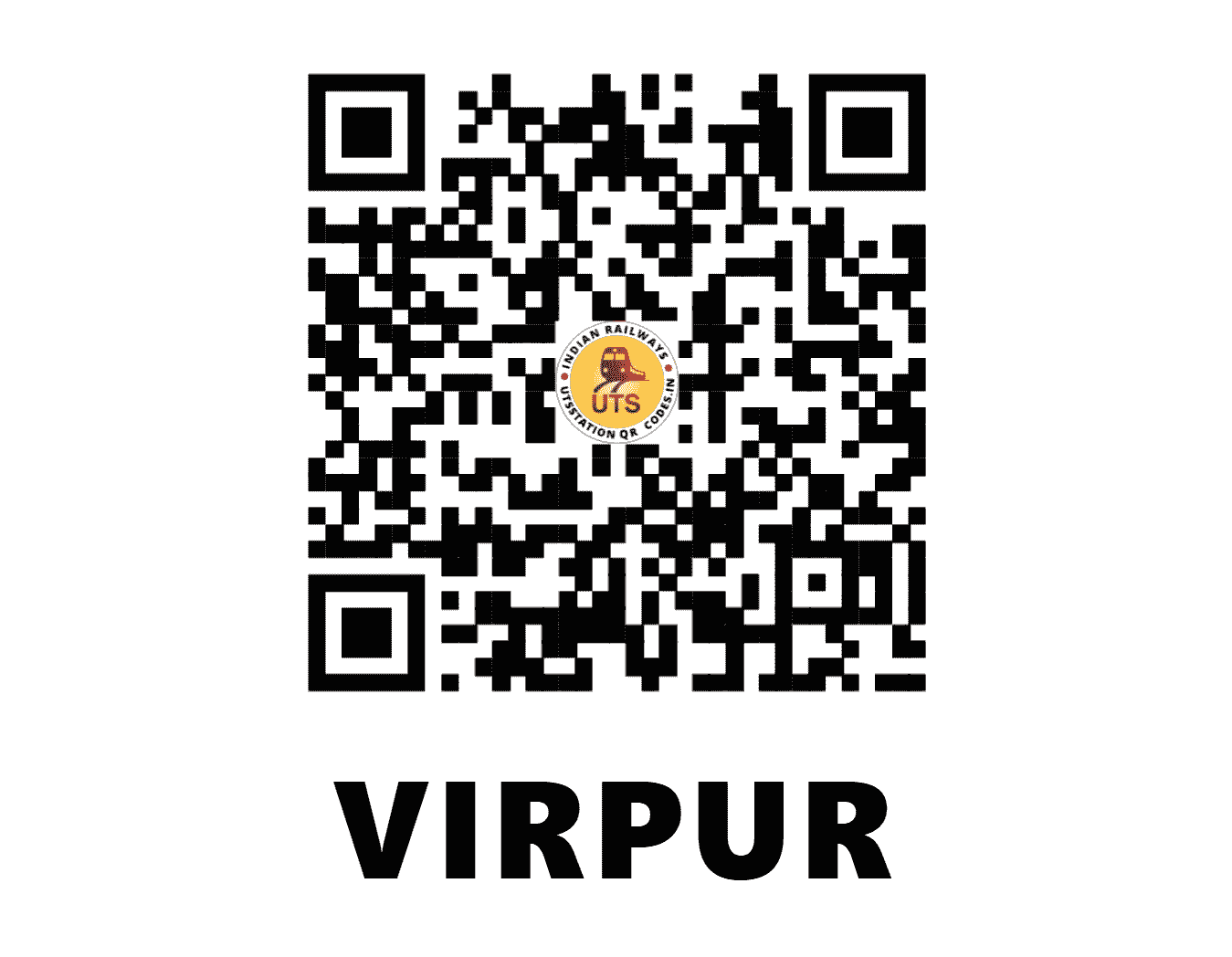 UTS QR Code for VIRPUR - VRR - WR (GUJARAT)