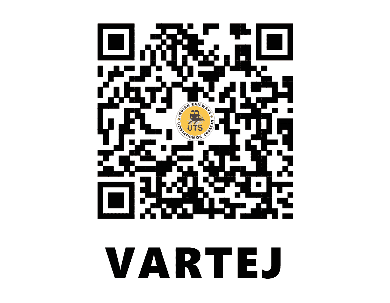 UTS QR Code for VARTEJ - VTJ - WR (GUJARAT)