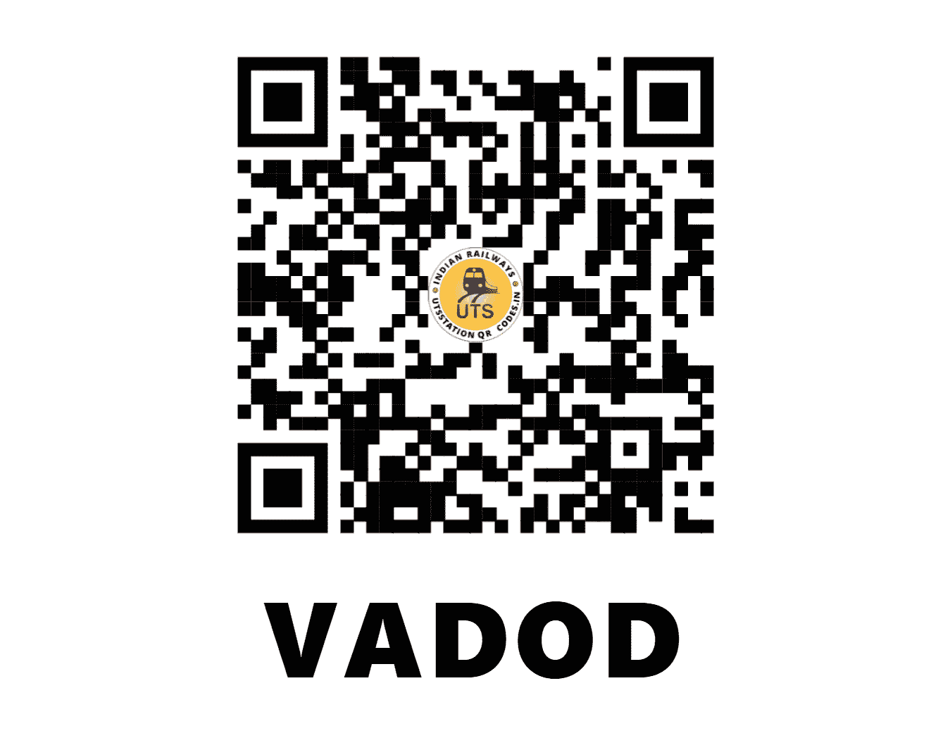 UTS QR Code for VADOD - VXD - WR (GUJARAT)