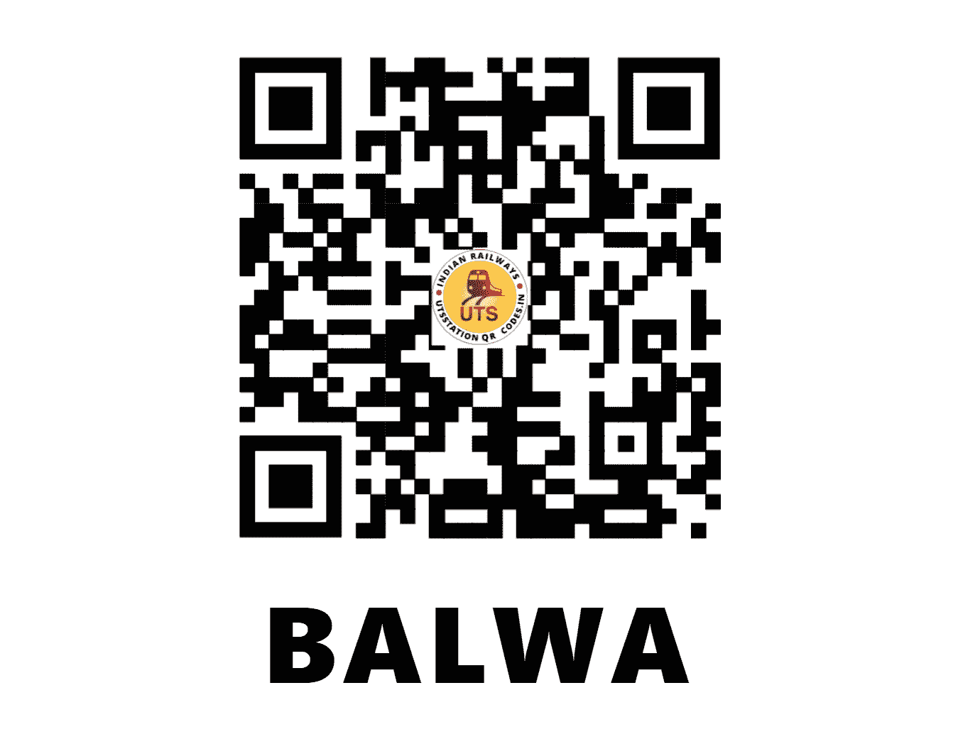 UTS QR Code for BALWA - WAB - WR (GUJARAT)