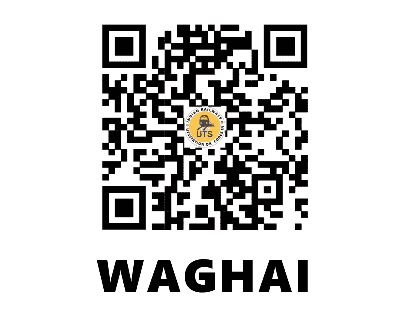 UTS QR Code for WAGHAI - WGI - WR (GUJARAT)