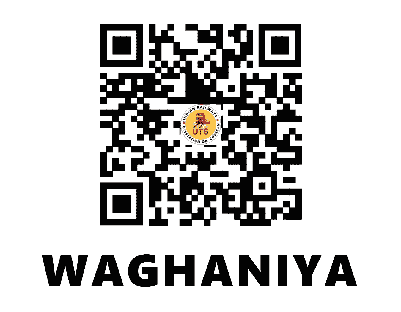 UTS QR Code for WAGHANIYA - WGN - WR (GUJARAT)