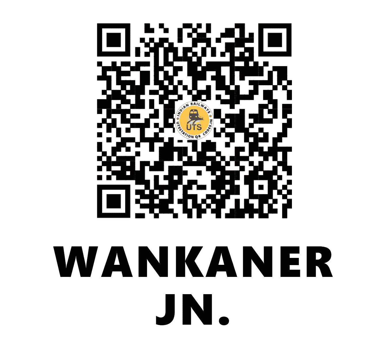 UTS QR Code for WANKANER JN. - WKR - WR (GUJARAT)