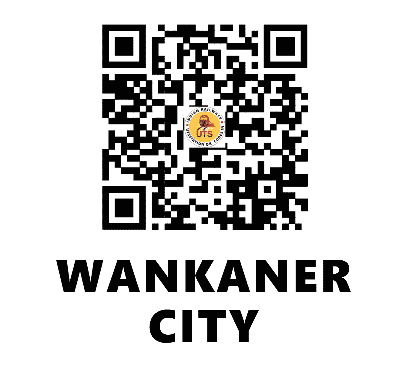 UTS QR Code for WANKANER CITY - WKRC - WR (GUJARAT)