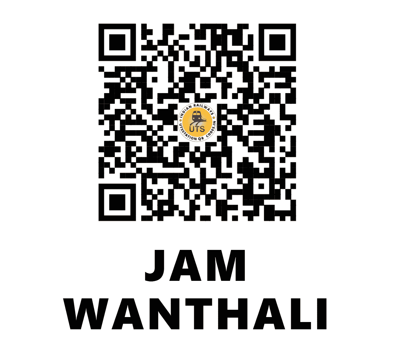 UTS QR Code for JAM WANTHALI - WTJ - WR (GUJARAT)