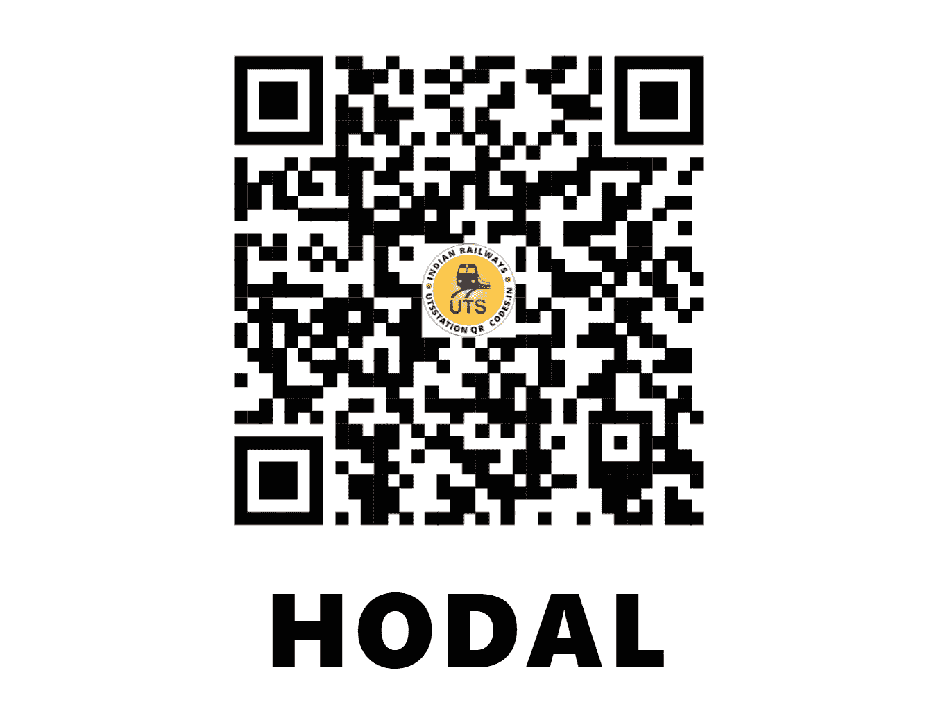 UTS QR Code for HODAL - HDL - NC (HARYANA)