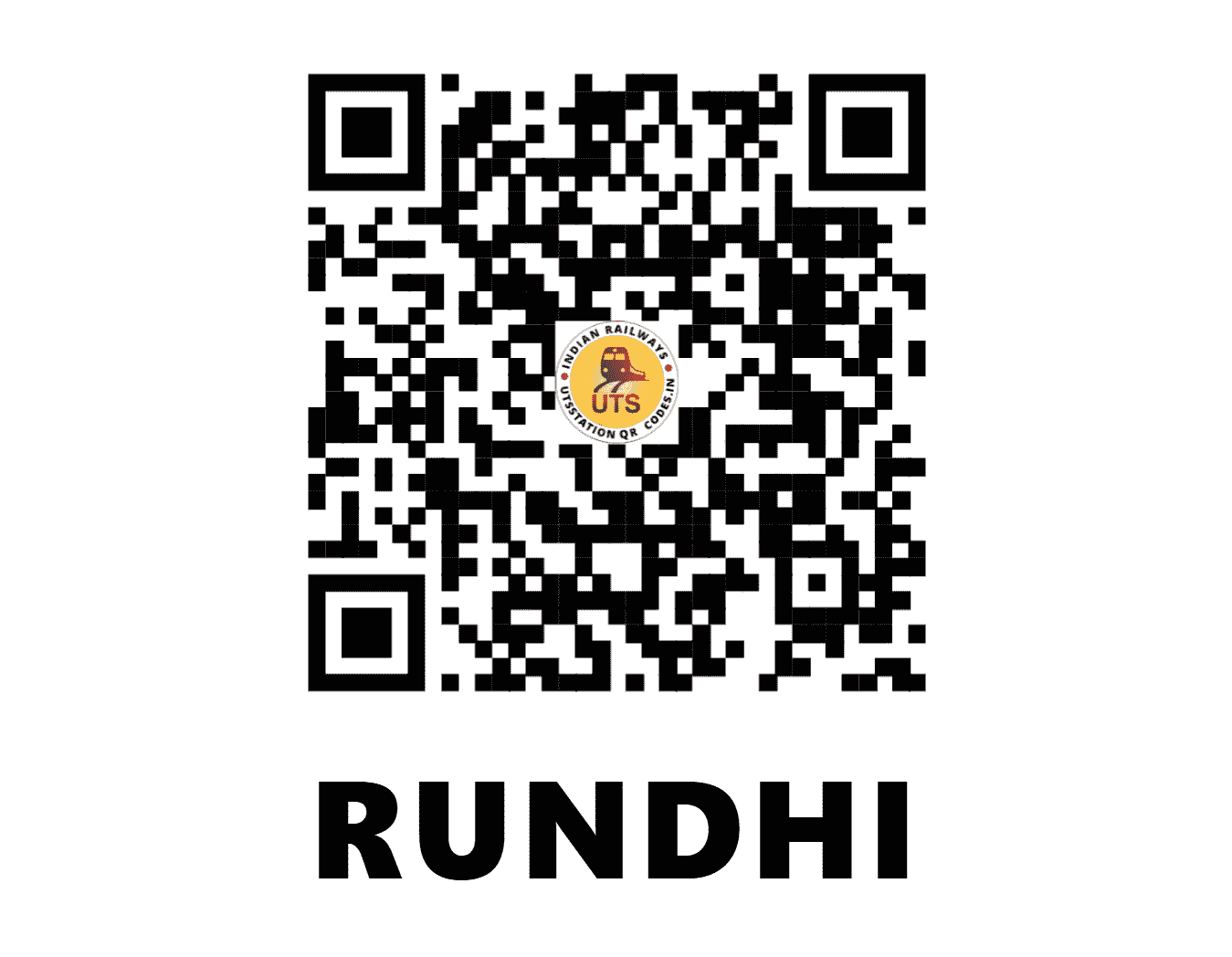 UTS QR Code for RUNDHI - RDE - NC (HARYANA)