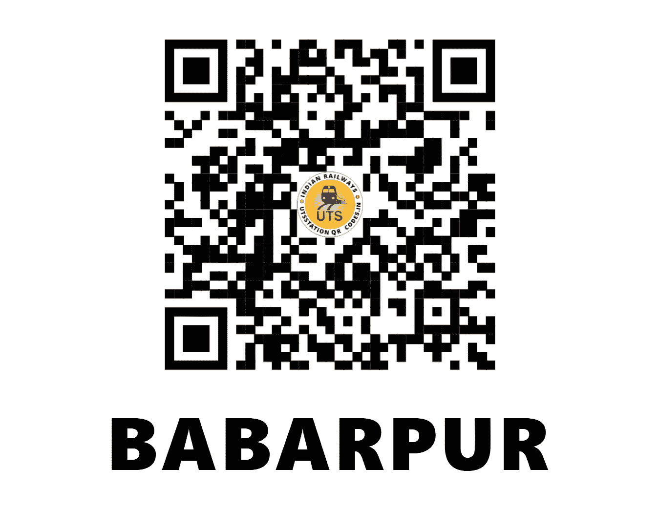 UTS QR Code for BABARPUR - BBDE - NR (HARYANA)