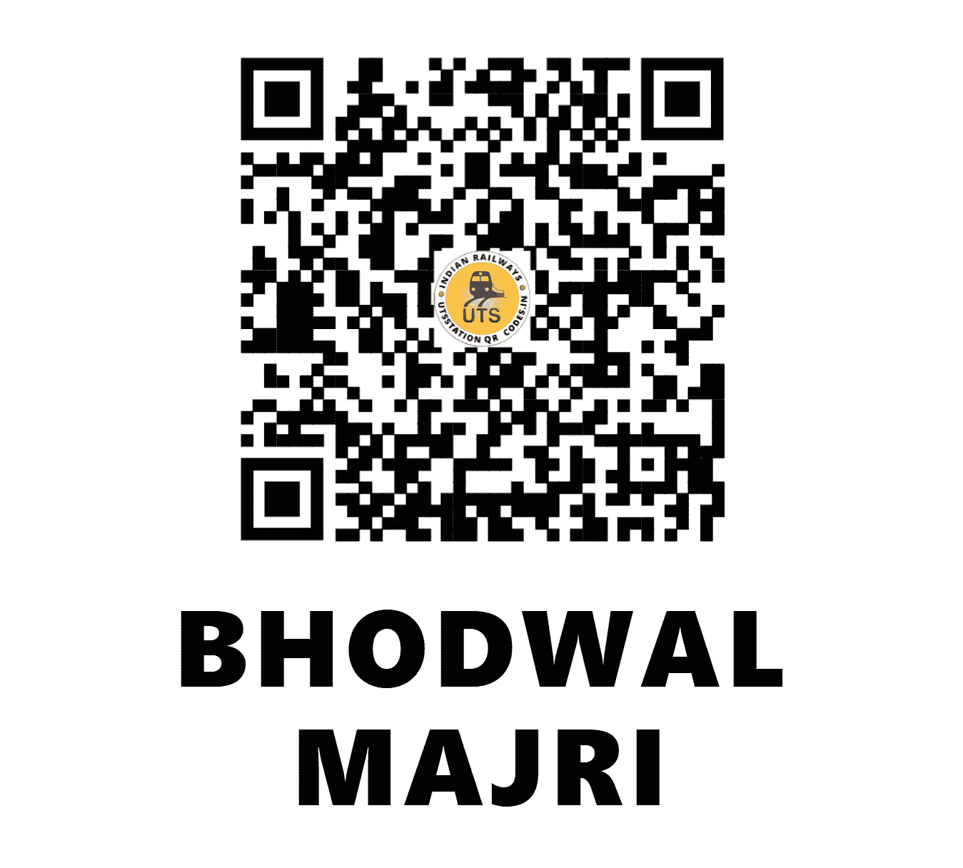 UTS QR Code for BHODWAL MAJRI - BDMJ - NR (HARYANA)