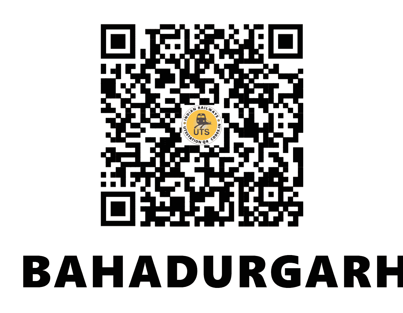 UTS QR Code for BAHADURGARH - BGZ - NR (HARYANA)